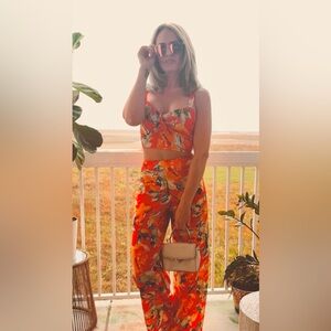 Guess Floral Orange Women's Jumpsuit